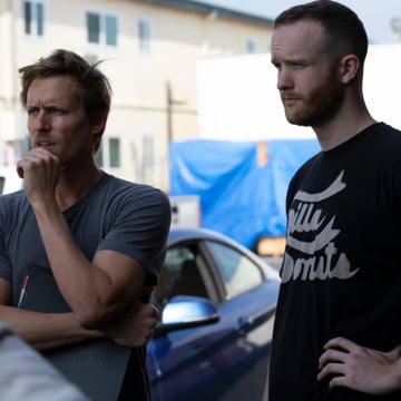 Two filmmakers on set, from Sutton Dewey’s Vimeo profile